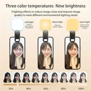 LED Mobile Phone Live Beauty Fill Light USB Charging Camera Pocket Light(White)