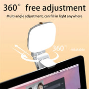 LED Mobile Phone Live Beauty Fill Light USB Charging Camera Pocket Light(White)