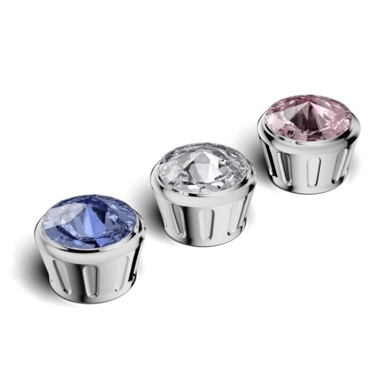 Licence Plate Frame Rhinestone Anti-theft Fixing Nut Cover(Pink Diamond) - free shipping - PMC TechLife - Order now!