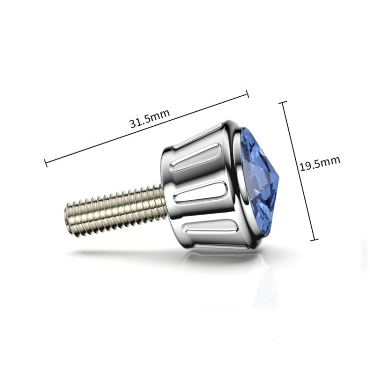 Licence Plate Frame Rhinestone Anti-theft Fixing Nut Cover(White Diamond) - free shipping - PMC TechLife - Order now!