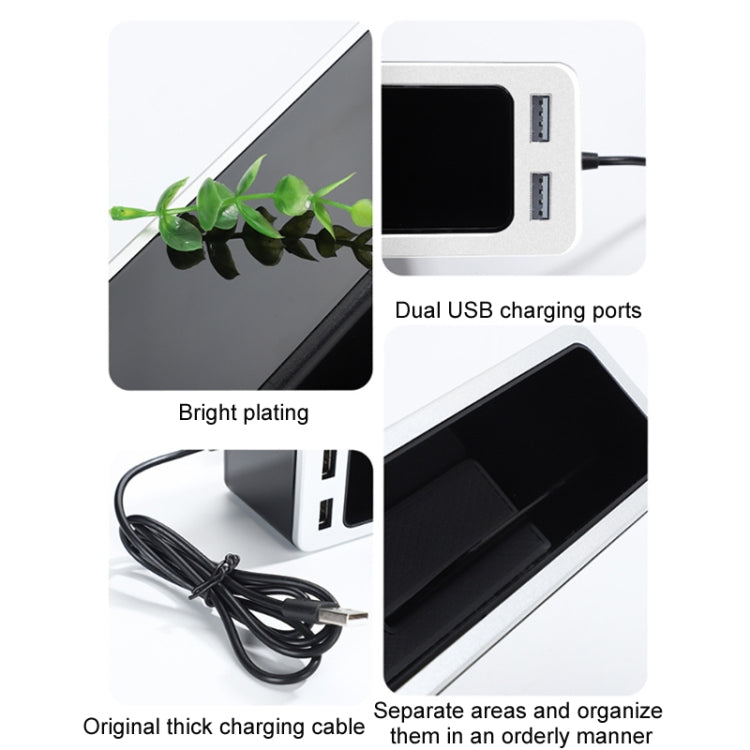 Car Seat Gap Storage Box with 2 USB Charging Port, Color:  Principal Driver Gray - Stowing Tidying by PMC TechLife | Online Shopping South Africa | PMC TechLife | Buy Now Pay Later Mobicred