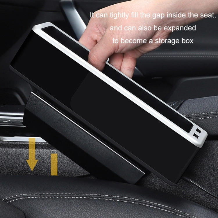 Car Seat Gap Storage Box with 2 USB Charging Port, Color: Co-pilot Silver - Stowing Tidying by PMC TechLife | Online Shopping South Africa | PMC TechLife | Buy Now Pay Later Mobicred