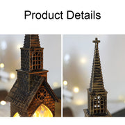 Christmas Decoration Lamps Church Shape Night Light Electronic Candle Candlelight, Style: Angel