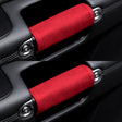 1pair Car Door Handle Decorative Anti-Scratch Cover Car Slippery Leather Inner Door Handle Protective Cover(Red) - Car Interior Mouldings by PMC TechLife | Online Shopping South Africa | PMC TechLife | Buy Now Pay Later Mobicred