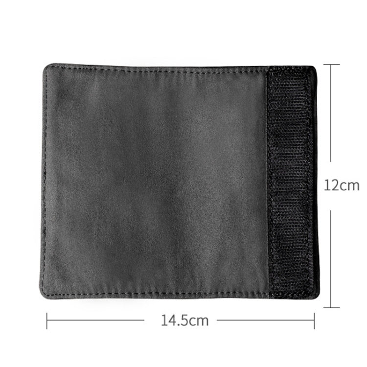 1pair Car Door Handle Decorative Anti-Scratch Cover Car Slippery Leather Inner Door Handle Protective Cover(Black)