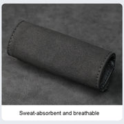 1pair Car Door Handle Decorative Anti-Scratch Cover Car Slippery Leather Inner Door Handle Protective Cover(Black)