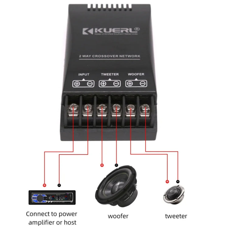 KUERL 2 Way Car Audio Frequency Divider Stereo Car Speaker Crossover Filter - free shipping - PMC Jewellery - Order now!