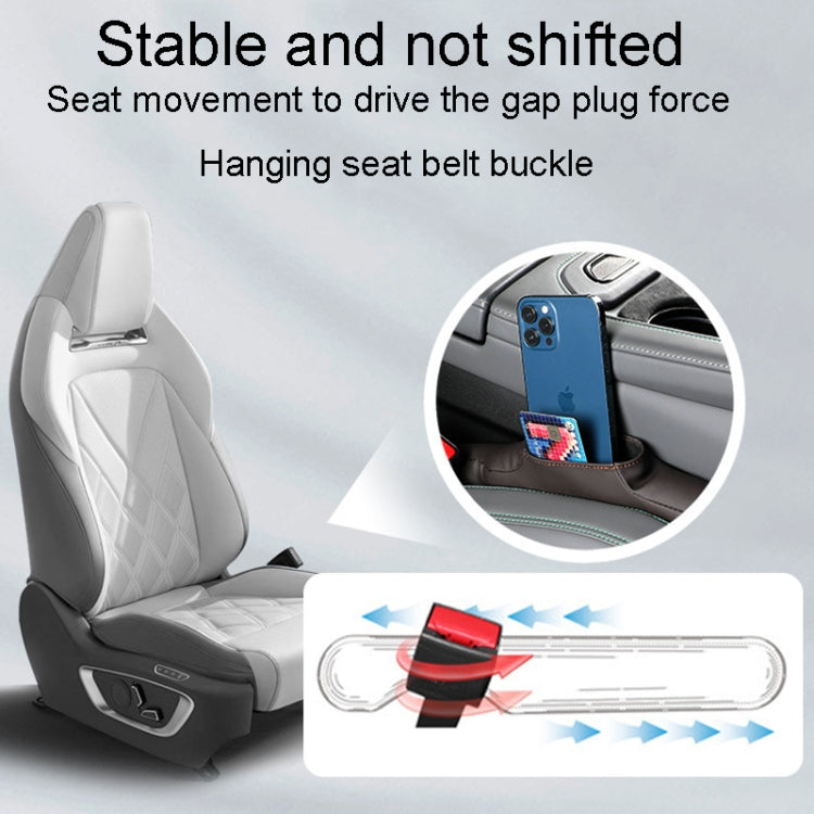 1pair Car Seat Storage Organizer Seat Anti Leakage Seam Fillers(Dark Coffee) - Seat Accessories by PMC TechLife | Online Shopping South Africa | PMC TechLife | Buy Now Pay Later Mobicred