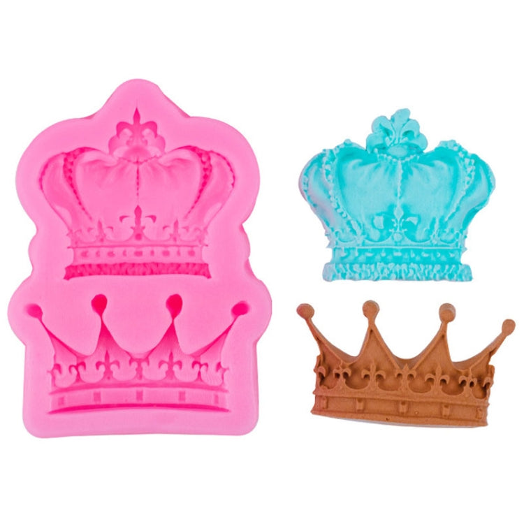 Crown Silicone Chocolate Fondant Baking Cake Mold Handmade Soft Pottery Glue Mold(Pink) - Food Molds by PMC TechLife | Online Shopping South Africa | PMC TechLife
