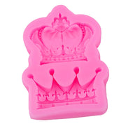 Crown Silicone Chocolate Fondant Baking Cake Mold Handmade Soft Pottery Glue Mold(Pink)