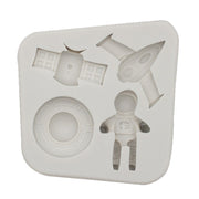 Astronaut Planet Rocket Silicone Fondant Chocolate Mold Cake Decorating Accessories Tools(Grey)