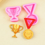 Sports Car Trophy Medal Tire Silicone Mold Glue Plaster Candle Baking Decorative Mold, Specification: 15-232
