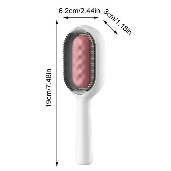 Pet Cats With Water Tank Hair Removal Comb Cleaning Hair Brush, Style: Long Hair (Pink)