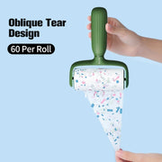 Pet Hair Adhesive Coat Remover Roller Brush(Luxurious Green)