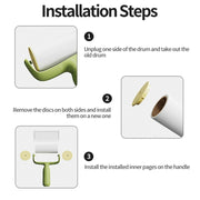 Pet Hair Adhesive Coat Remover Roller Brush(Pearl White)