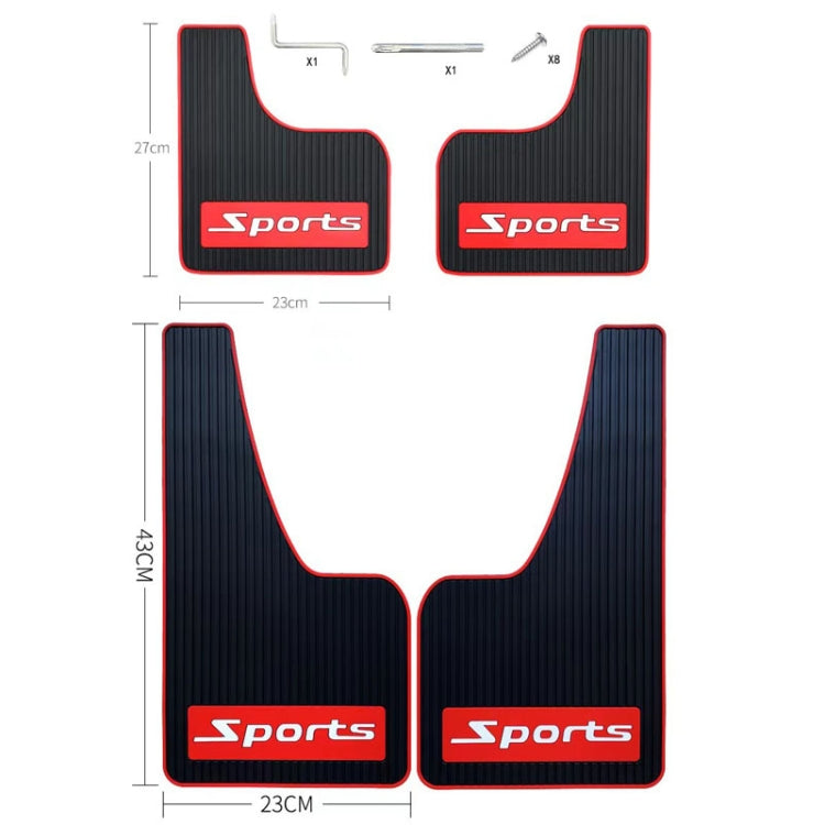 2pcs Car Tire Mud Flap Modification Plastic Anti-Splash Mud Flap, Style: Large Sports - Mudguards by PMC TechLife | Online Shopping South Africa | PMC TechLife | Buy Now Pay Later Mobicred