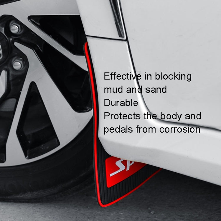 2pcs Car Tire Mud Flap Modification Plastic Anti-Splash Mud Flap, Style: Large Sports