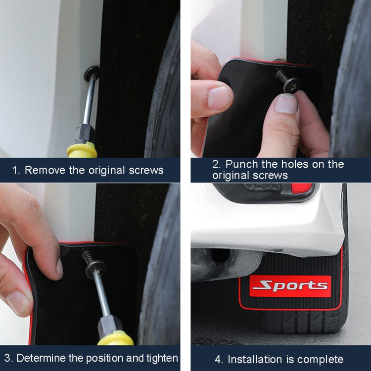 2pcs Car Tire Mud Flap Modification Plastic Anti-Splash Mud Flap, Style: Large Sports - Mudguards by PMC TechLife | Online Shopping South Africa | PMC TechLife | Buy Now Pay Later Mobicred