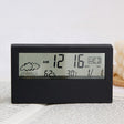 LCD Electronic Desk Clock Digital Display Multifunctional Temperature And Humidity Meter Alarm Clock, Model: 2158L With Light Black - free shipping - PMc TechLife - Order now!