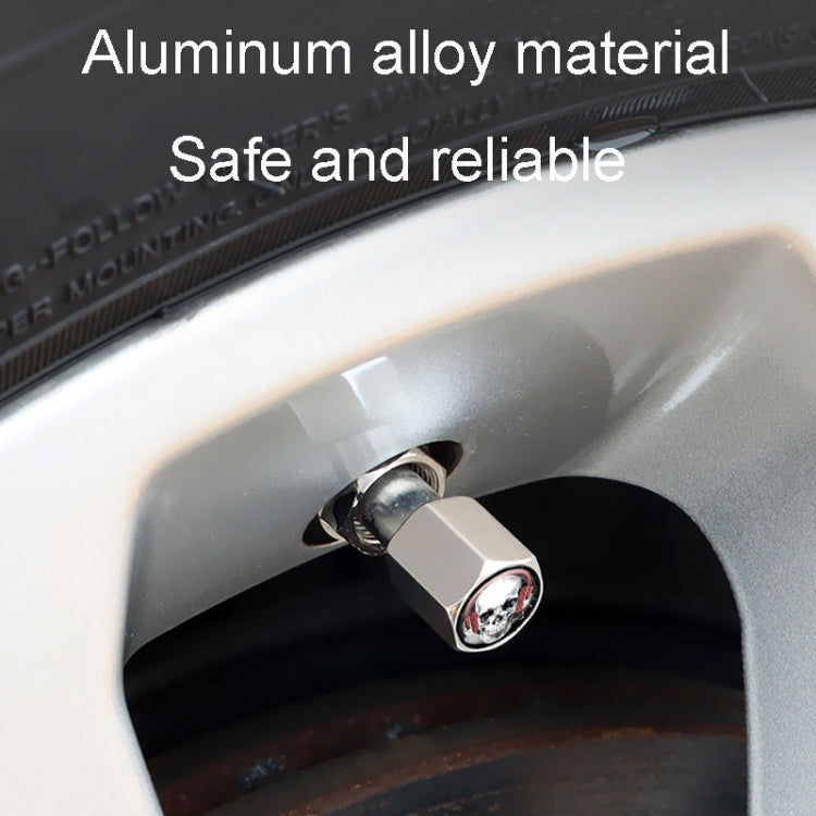 4pcs /Set Headset Skeleton Metal Tire Valve Caps Automobile Universal Modified Valve Covers(Black) - Tire Valve Caps by PMC TechLife | Online Shopping South Africa | PMC TechLife | Buy Now Pay Later Mobicred