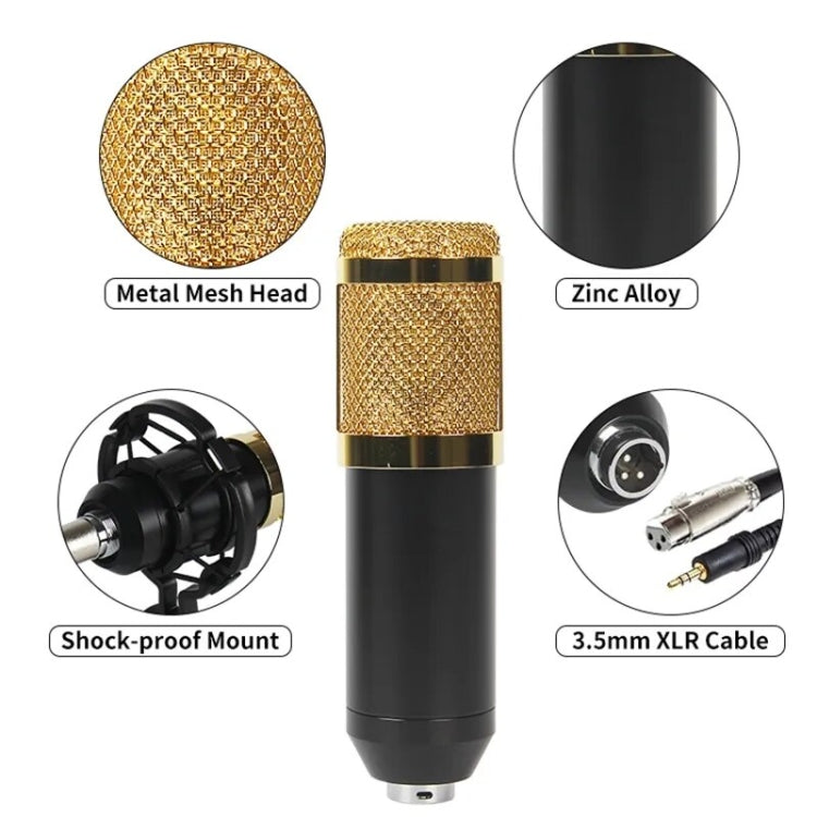 BM800+V8S Sound Card Set  Audio Condenser Mic Studio Singing Microphone - Microphone Audio Cable & Connector by PMC TechLife | Online Shopping South Africa | PMC TechLife | Buy Now Pay Later Mobicred