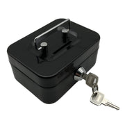 Portable Metal Safe Cash Box Piggy Bank Money Organizer with Key(Small Pink)