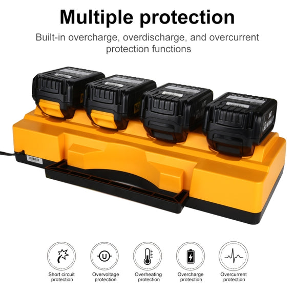 DCB104 Portable Fast Charger 12V-20V Electric Tool Lithium Battery Charger, For Dewalt DCB127 / DCB200 / DCB205 / DCB206, Plug: US