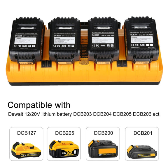 DCB104 Portable Fast Charger 12V-20V Electric Tool Lithium Battery Charger, For Dewalt DCB127 / DCB200 / DCB205 / DCB206, Plug: AU