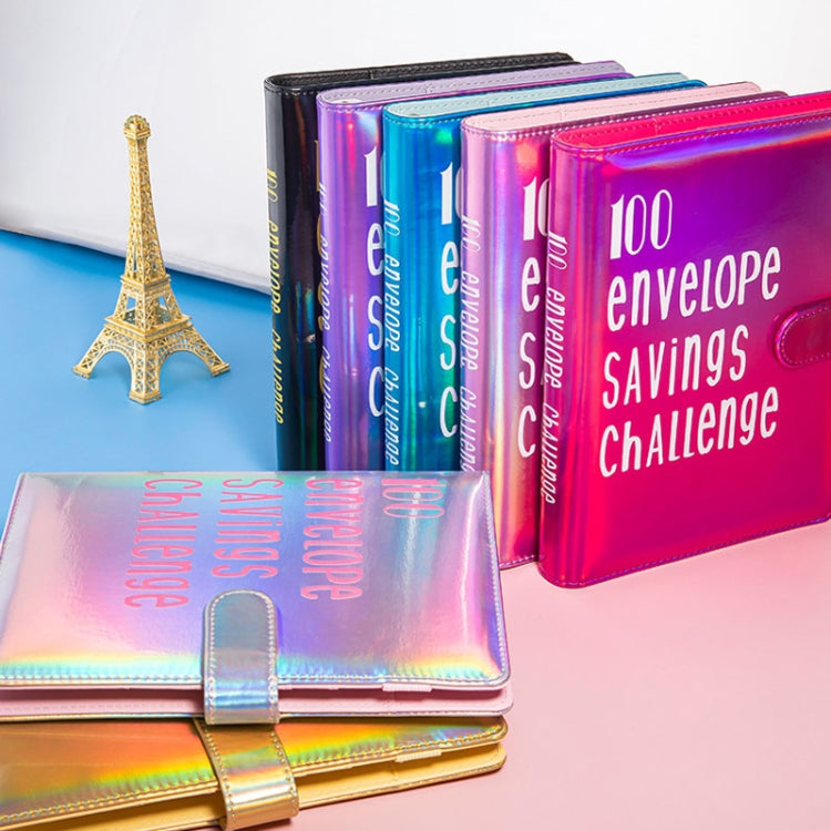 100 Day Savings Challenge A5 Loose Leaf Cash Budget Notebook(Rose Red) - Notebooks by PMC TechLife | Online Shopping South Africa | PMC TechLife