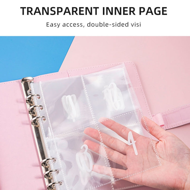 100 Day Savings Challenge A5 Loose Leaf Cash Budget Notebook(Colorful Silver) - Notebooks by PMC TechLife | Online Shopping South Africa | PMC TechLife