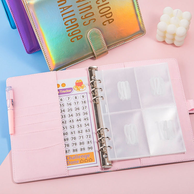 100 Day Savings Challenge A5 Loose Leaf Cash Budget Notebook(Black Gold) - Notebooks by PMC TechLife | Online Shopping South Africa | PMC TechLife