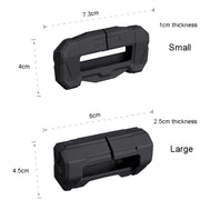 Large Car Seatbelt Buckle Protective Cover Anti Scratch Silicone Protector For Safety Belt Plugs(Black)