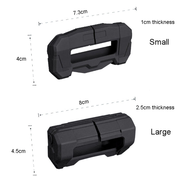 Large Car Seatbelt Buckle Protective Cover Anti Scratch Silicone Protector For Safety Belt Plugs(Black)