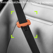 Large Car Seatbelt Buckle Protective Cover Anti Scratch Silicone Protector For Safety Belt Plugs(Black)