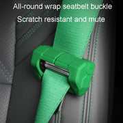 Large Car Seatbelt Buckle Protective Cover Anti Scratch Silicone Protector For Safety Belt Plugs(Black)