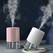 350ml Ultrasonic Air Humidifier Mini Angle Adjustment Car Air Purifier, Spec: USB Plug Pink