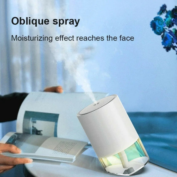 350ml Ultrasonic Air Humidifier Mini Angle Adjustment Car Air Purifier, Spec: USB Plug Pink