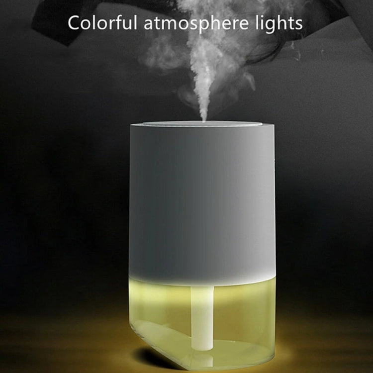 350ml Ultrasonic Air Humidifier Mini Angle Adjustment Car Air Purifier, Spec: 800 mAh Green