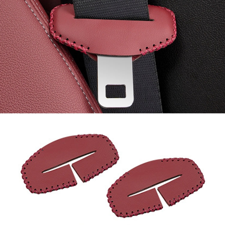 For BMW 1pair Seatbelt Insert Protector Bumper Belt Chuck Decoration(Red) - Seat Belts & Padding by PMC TechLife | Online Shopping South Africa | PMC TechLife | Buy Now Pay Later Mobicred