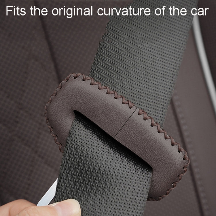 For BMW 1pair Seatbelt Insert Protector Bumper Belt Chuck Decoration(Brown) - Seat Belts & Padding by PMC TechLife | Online Shopping South Africa | PMC TechLife | Buy Now Pay Later Mobicred