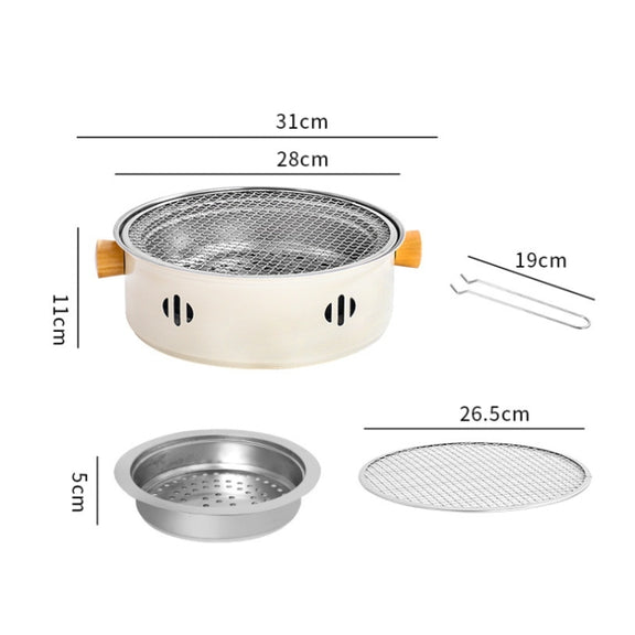 Charcoal Grill Stainless Steel Outdoor Camping Cooking Tea Around The Stove Barbecue Stove, Spec: Style B