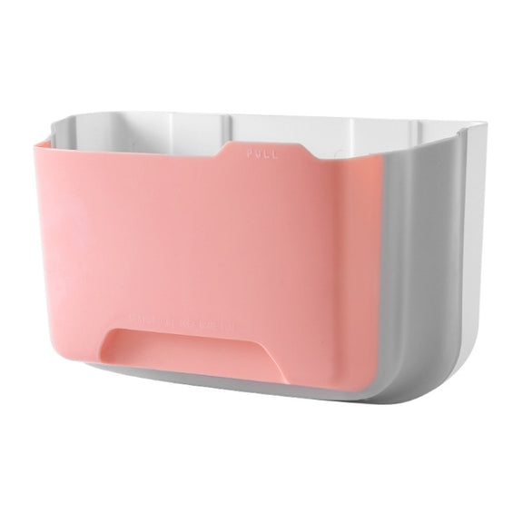 Foldable Car Bin Dual-Use Dustbin Organizer For Home And Car(Light Pink)