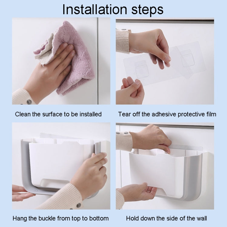 Foldable Car Bin Dual-Use Dustbin Organizer For Home And Car(Light Blue) - Stowing Tidying by PMC TechLife | Online Shopping South Africa | PMC TechLife | Buy Now Pay Later Mobicred