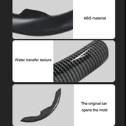 For Tesla Model3/Y 30cm Carbon Fiber Pattern Steering Wheel Handlebar Cover(Black)
