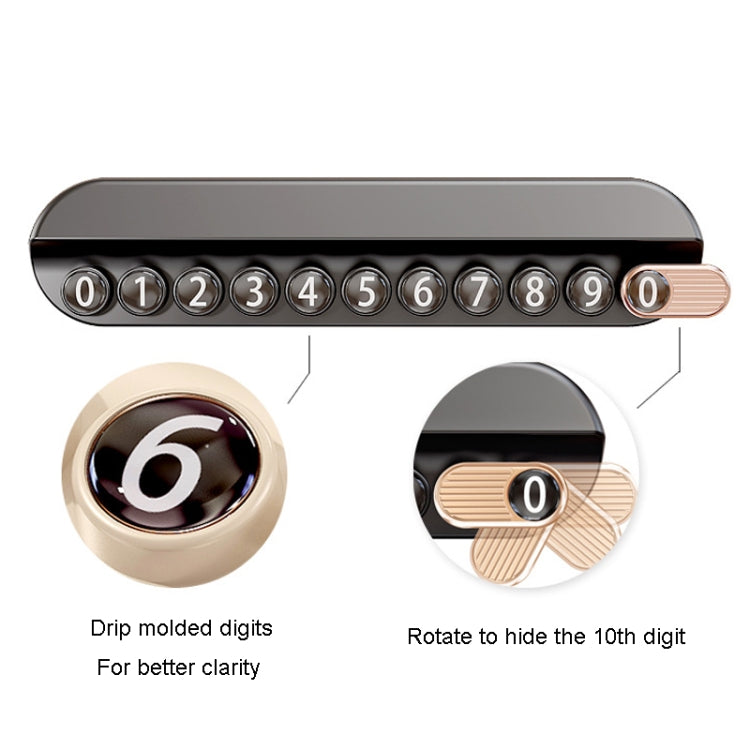 Car Temporary Parking Plate With Aroma Diffuser Moving Car Phone Number Plate Box Packing(Beige) - free shipping - PMC TechLife - Order now!