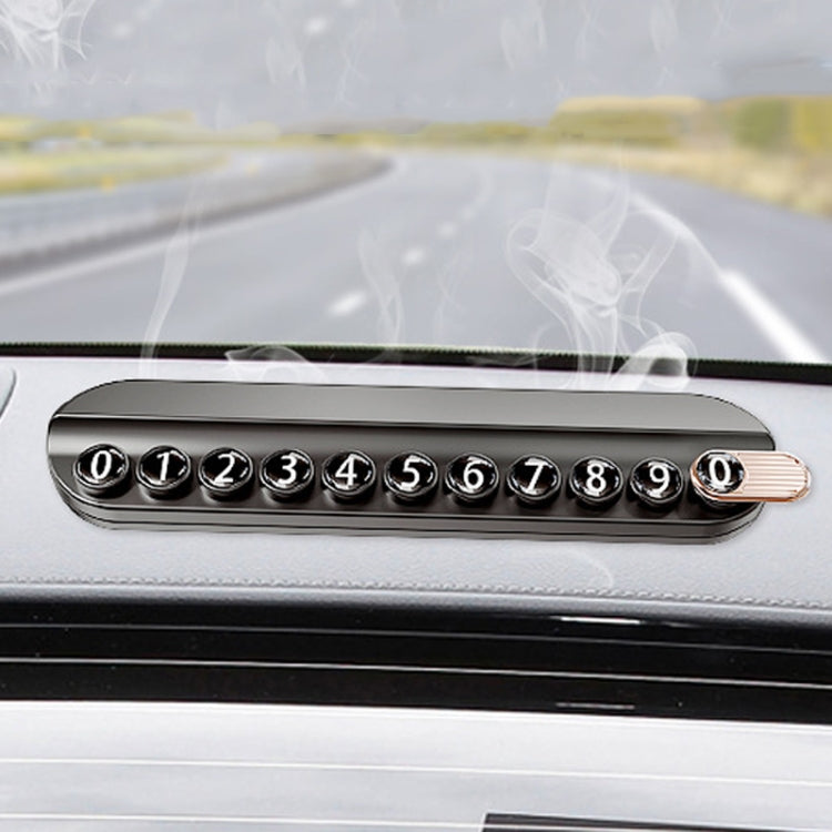 Car Temporary Parking Plate With Aroma Diffuser Moving Car Phone Number Plate Box Packing(Black) - Parking Card by PMC TechLife | Online Shopping South Africa | PMC TechLife | Buy Now Pay Later Mobicred