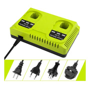 For RYOBI P108 / P117 12-18V Lithium Nickel Battery Dual Port Charger, Plug: US