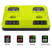 For RYOBI P108 / P117 12-18V Lithium Nickel Battery Dual Port Charger, Plug: AU