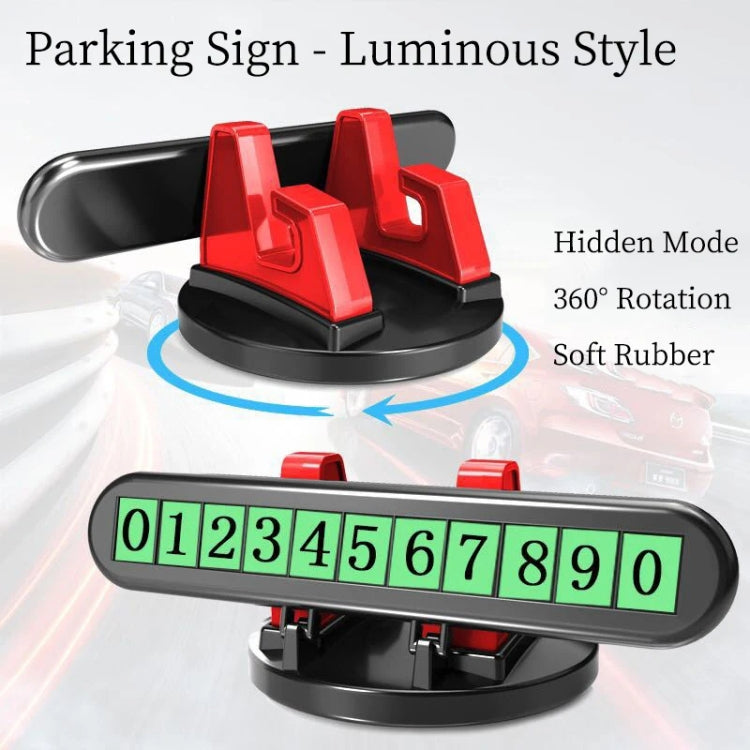 Car Dashboard Automotive Cell Phone Holder Temporary Parking Sign 2 In 1(Gray) - Car Holders by PMC TechLife | Online Shopping South Africa | PMC TechLife | Buy Now Pay Later Mobicred