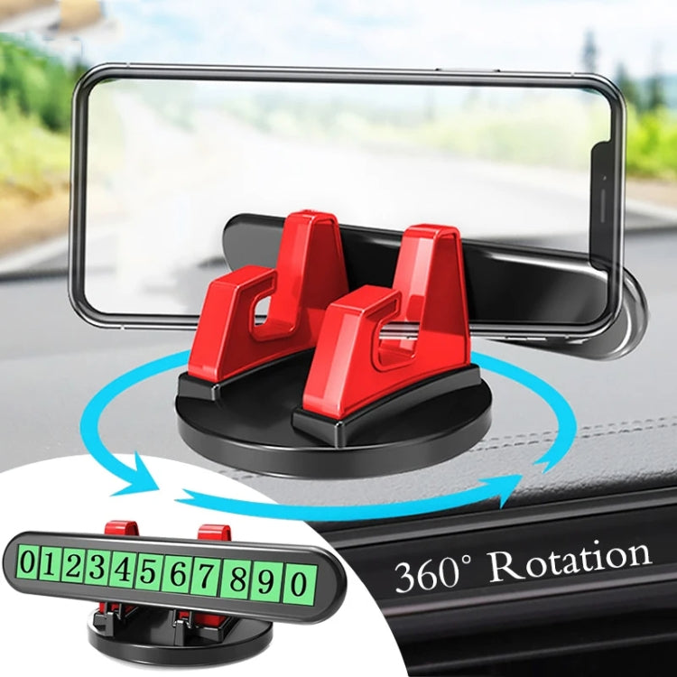 Car Dashboard Automotive Cell Phone Holder Temporary Parking Sign 2 In 1(Gray) - Car Holders by PMC TechLife | Online Shopping South Africa | PMC TechLife | Buy Now Pay Later Mobicred